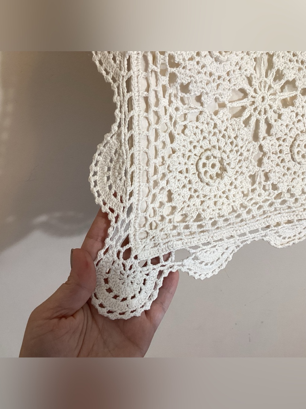 Crochet Cotton Pillowcase Scallop Edge Standard 18x26 - Picture 4 of 7